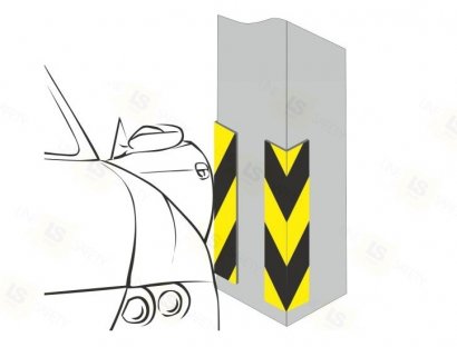 Демпфер угловой негабарит парковочный мягкий для стен и колонн.