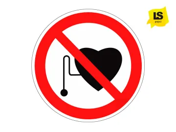 Купить Напольный запрещающий знак «Запрещается работа (присутствие) людей со стимуляторами сердечной деятельности» FP11.