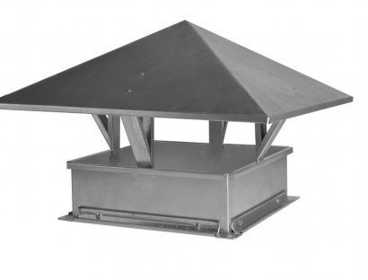 Зонт крышный оцинкованный прямоугольный для вентиляции.