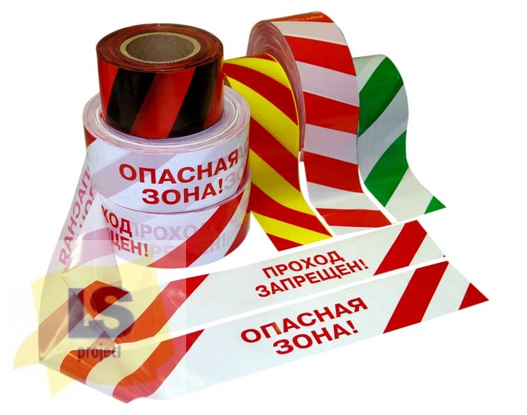 Сигнальная ПВХ лента / Ленты цветные сигнальные оградительные / Системы ...